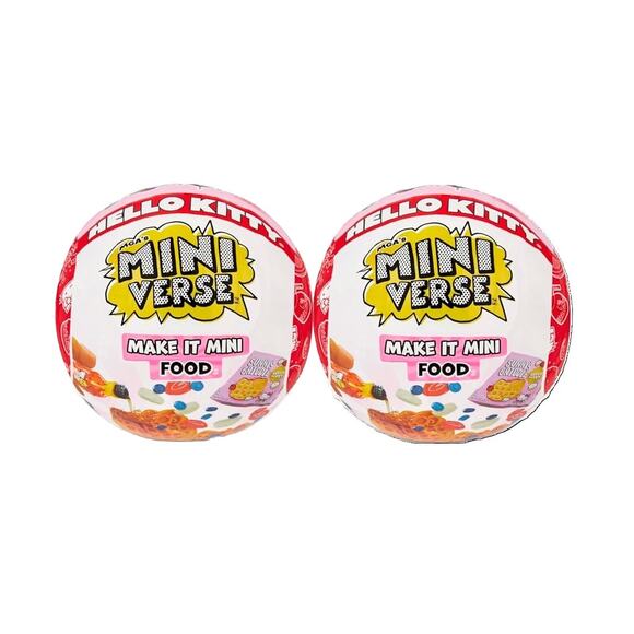 2 Pack Hello Kitty Mini Verse Make It Mini Food Collectible Toy Figure SERIES 1 - Picture 1 of 3